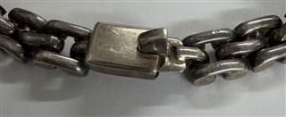 Vintage Taxco .950 Silver Inlay Choker Collar Neklace Made in Mexico 131.8G